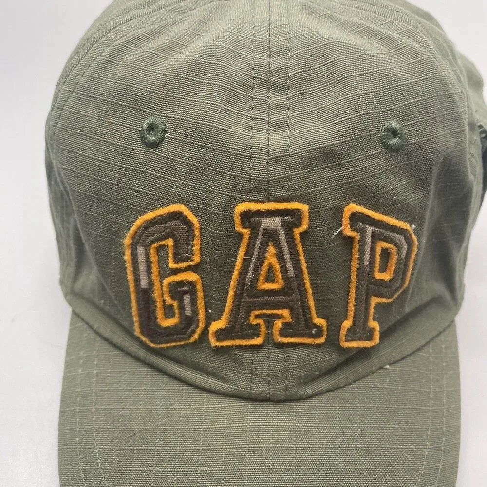 Baby Gap Toddler Green Ball Cap Hat Elastic Back Baseball Pocket 4-5T
